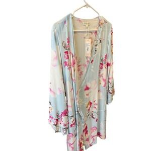 Yumi Kim Dream Lover Robe Kimono‎ Love Is In The Air Mist Floral L no belt